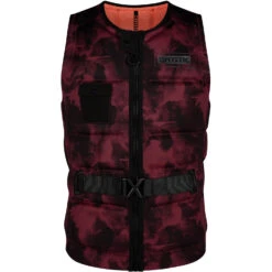 Mystic MAJESTIC Wake Boarding Front-Zip Buckle Impact Vest - Oxblood Red