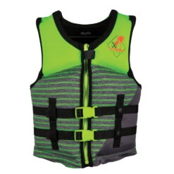 Ronix Boys Vision Wake PFD Vest - Lime/Black -Mystic Sales Store 2020 ronix boys vision cga wake vest lime 3