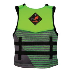 Ronix Boys Vision Wake PFD Vest - Lime/Black -Mystic Sales Store 2020 ronix boys vision cga wake vest lime 4