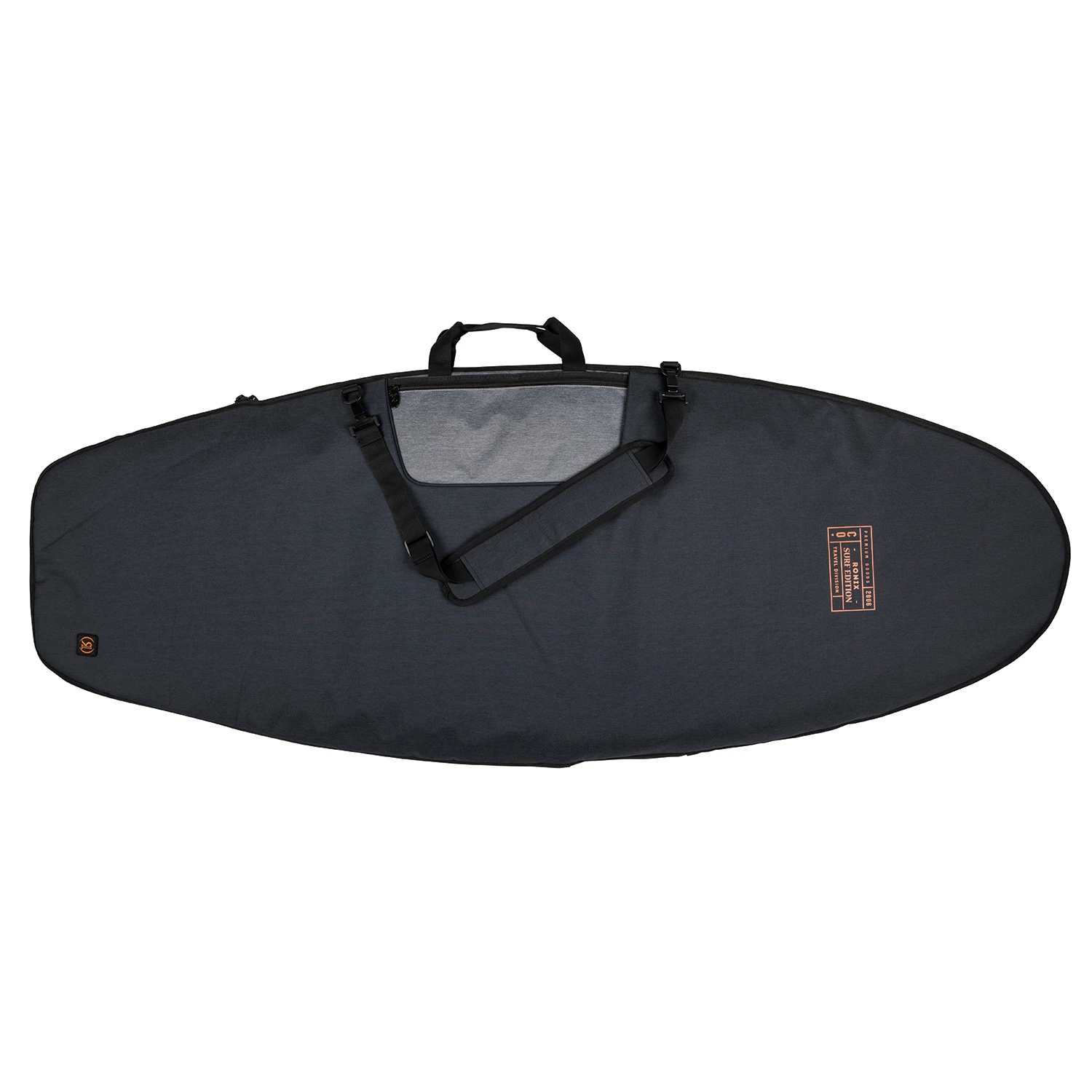 Ronix Dempsey 3D Finbox Extra Padded Surf Case - Charcoal/Orange 1 Ronix Dempsey 3D Finbox Extra Padded Surf Case - Charcoal/Orange