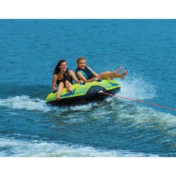 OBrien 2 Daloo 2 Person Towable Boat Tube - Blue/Yellow -Mystic Sales Store 2021 2 DALOO ACTION 1