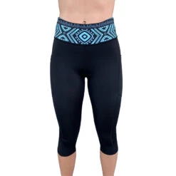 Vaikobi Active Paddle Capri Pants - Black/Teal