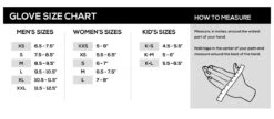 Radar Skis Union Glove - Grey -Mystic Sales Store 2021 radar skis union glove grey size chart
