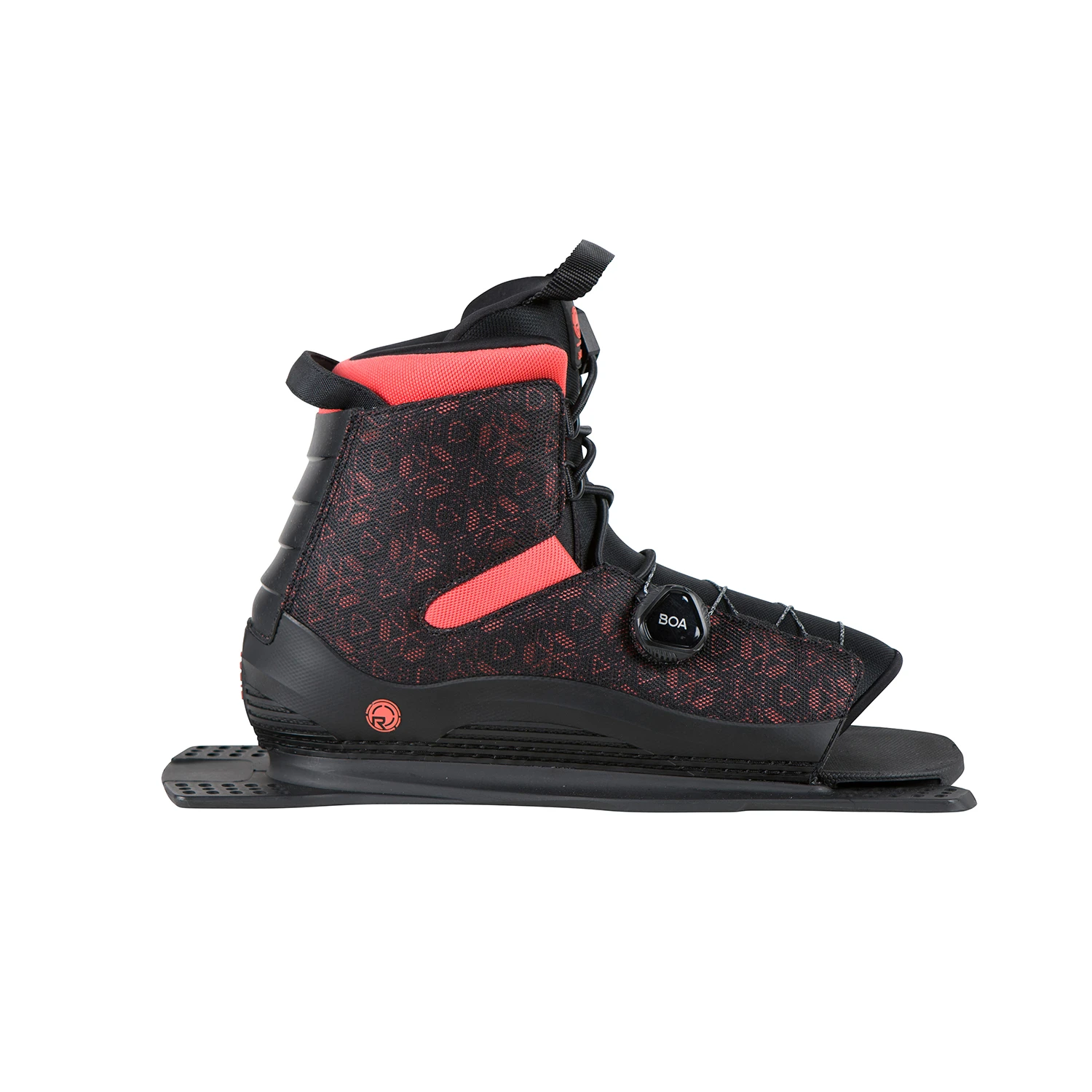 Radar Skis Womens Lyric BOA Boot Rear Feather Frame - Black/Coral - Image 2