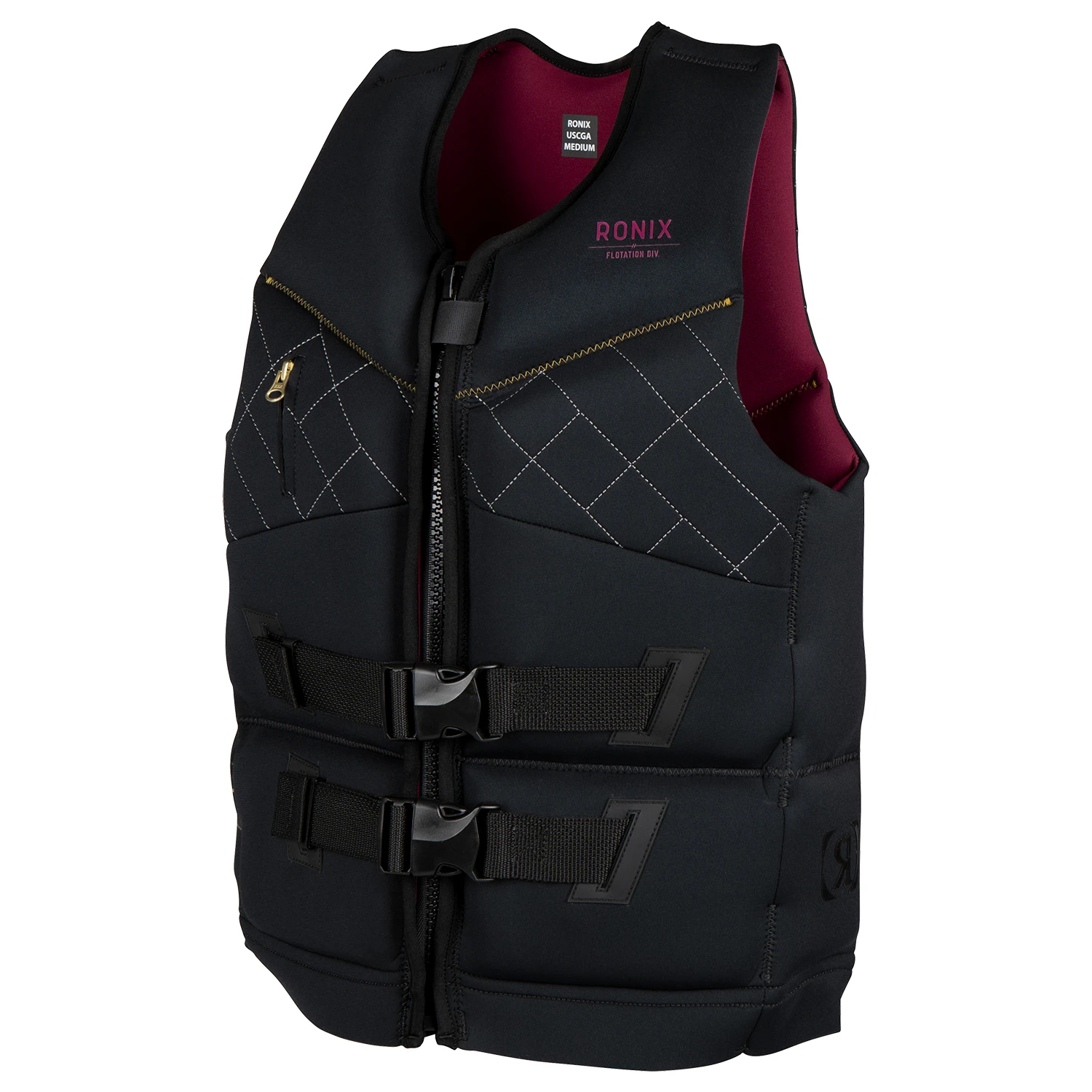 Ronix Womens Supernova Capella 3.0 Impact Life Vest - Black/Merlot - Image 3