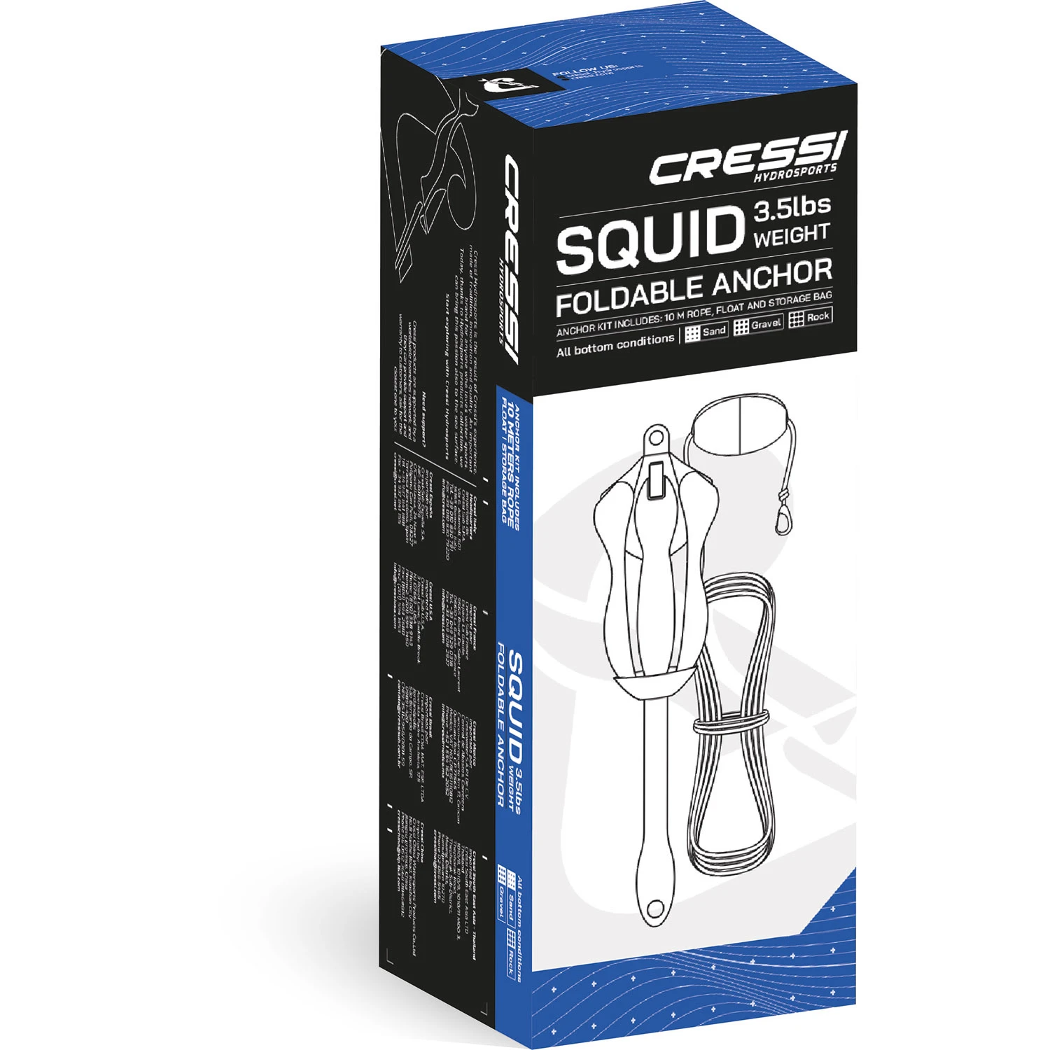 Cressi Coiled SUP Leash 10ft - Blue 4 Cressi Coiled SUP Leash 10ft - Blue - Image 4