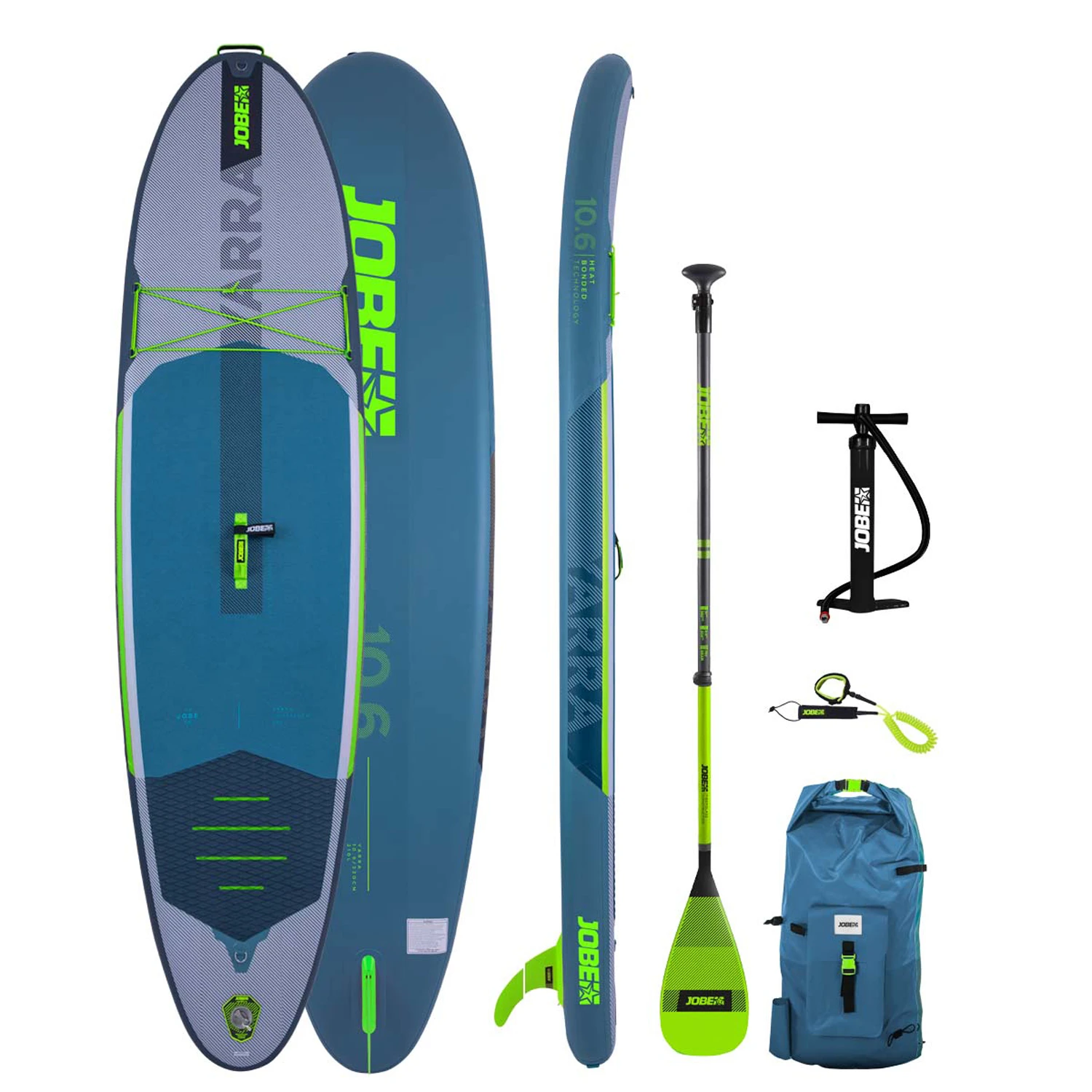 Jobe Yarra 10.6 Aero Inflatable Paddle Board SUP Package - Steel Blue 1 Jobe Yarra 10.6 Aero Inflatable Paddle Board SUP Package - Steel Blue
