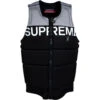 Ronix Supreme CE Approved Impact Wakeboard Vest - Black/Dove Grey -Mystic Sales Store 2022 ronix supreme ce approved impact wakeboard vest black dove grey fr