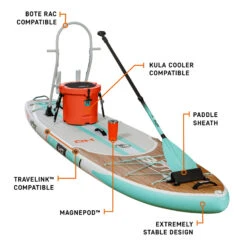 BOTE HD Aero 11'6" Classic Cypress Inflatable SUP -Mystic Sales Store 2023 BOTE HD Aero Inflatable Paddleboard SUP Classic Cypress 4