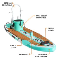 BOTE HD Aero 11'6" Inflatable SUP - Full Trax Seafoam -Mystic Sales Store 2023 BOTE HD Aero Inflatable Paddleboard SUP Full Trax Seafoam 4