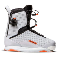 Ronix Rise Intuition Wakeboard Boots - White/Peach -Mystic Sales Store 2023 RONIX BOOTS RISE LEFT MEDIAL