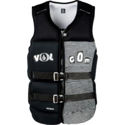 Ronix Volcom Capella 3 CGA Impact Vest - Black / White Clippings -Mystic Sales Store 2023 RONIX CGA VEST CAPELLA 3.0 VOLCOM FRONT 1
