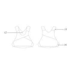 Mystic Star Zip-Free Floatation Vest - Black -Mystic Sales Store 35005.150550 900 Outline Diagram